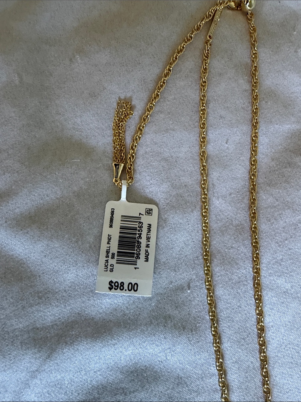 kendra scott lucia shell gold light mauve illusion short pendant necklace - Picture 6 of 8